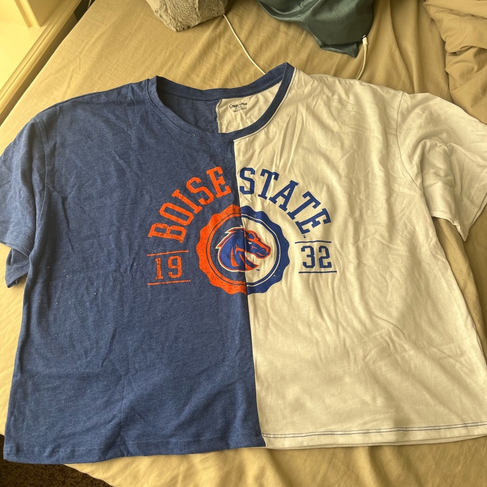 BSU shirt.